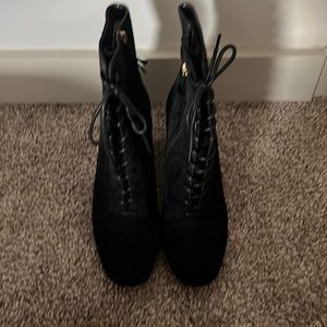 Black jcrew granny boots excellent condition